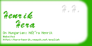 henrik hera business card